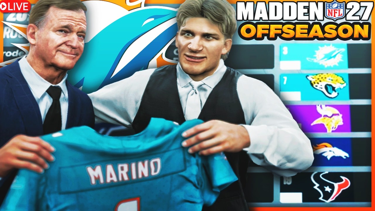 🔴 LIVE -- Madden 27 Dolphins Franchise OFFSEASON
