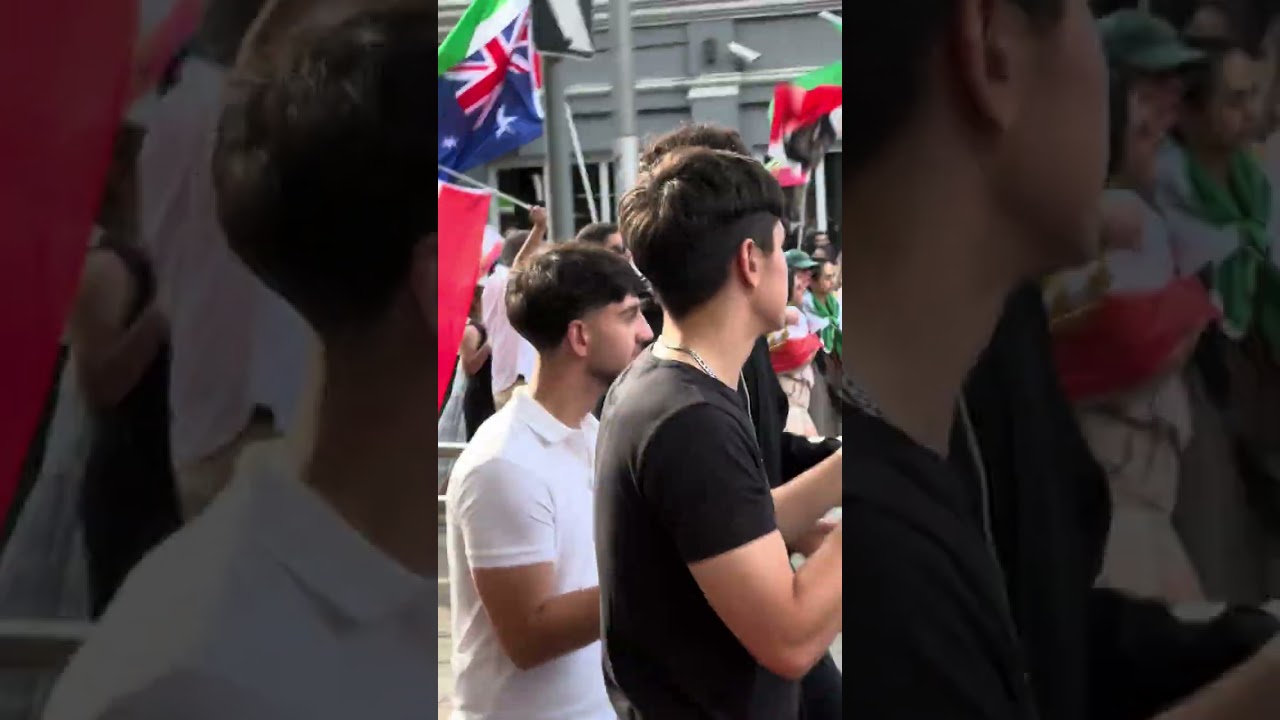The protest for Iran in Melbourne CBD…. 💔