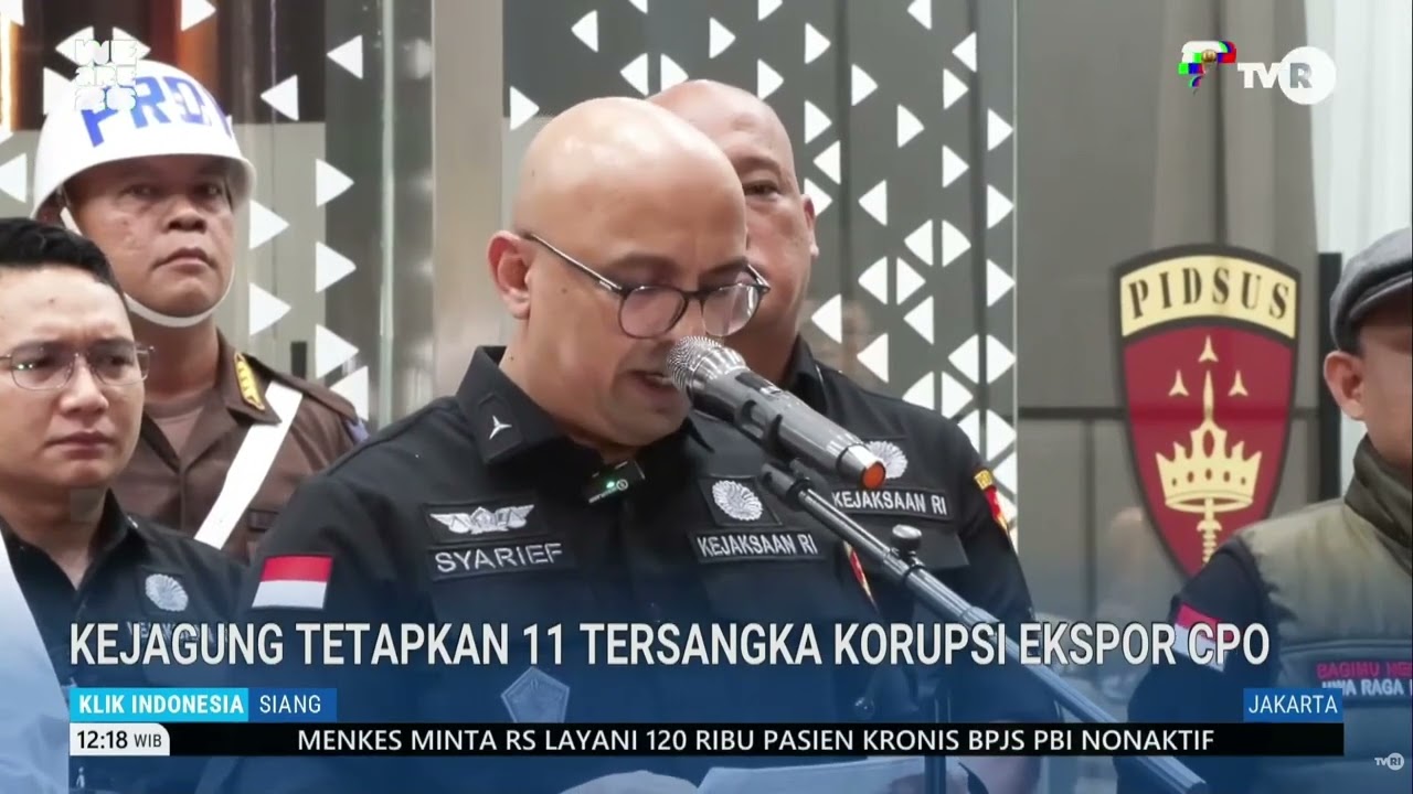 Kejagung Tetapkan 11 Tersangka Korupsi Ekspor CPO