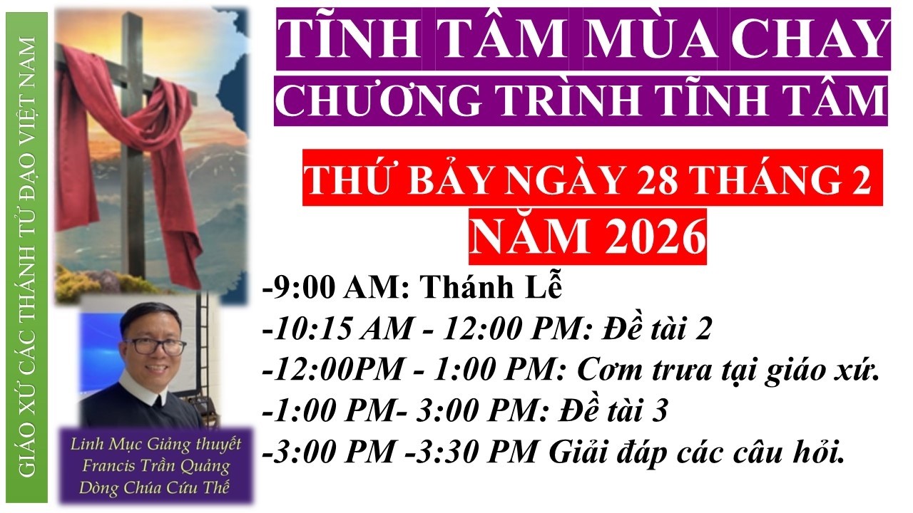 THỨ BẢY - Saturday 2/28/2026 @9:00 AM