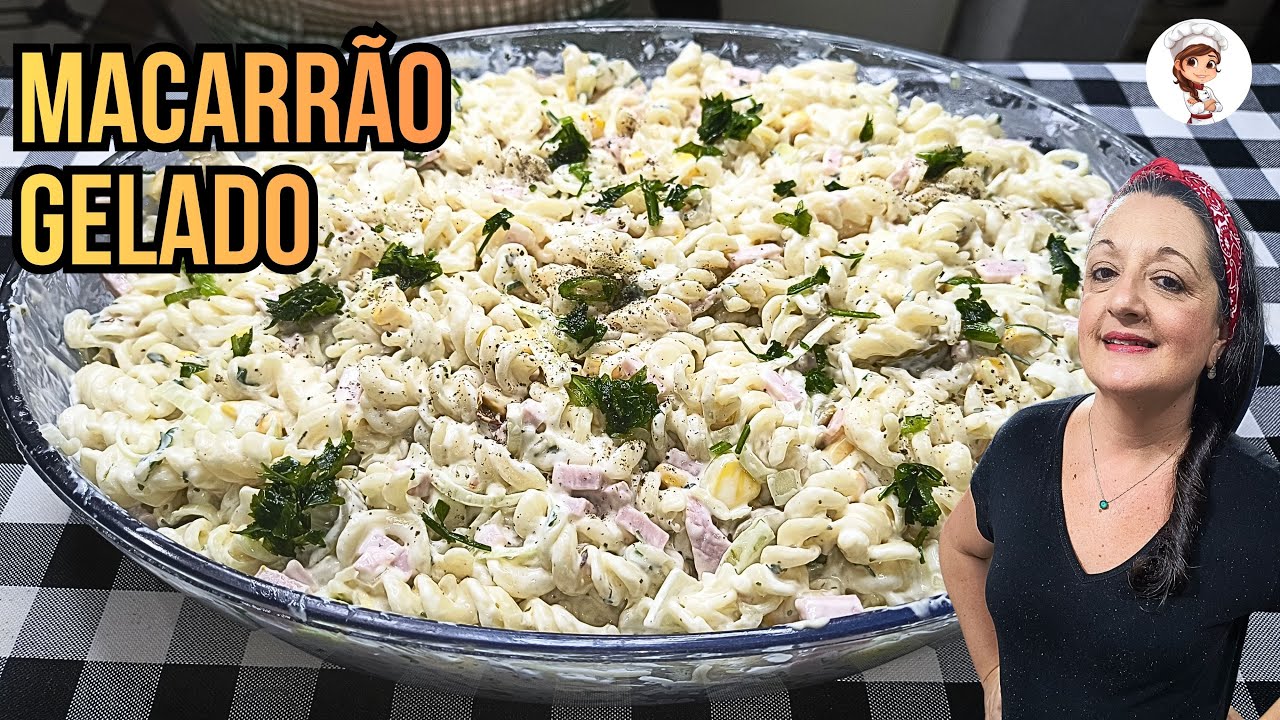 MACARRÃO GELADO NO CREME DE LEITE - NESTE VERÃO NÃO HÁ REFEIÇÃO MELHOR !