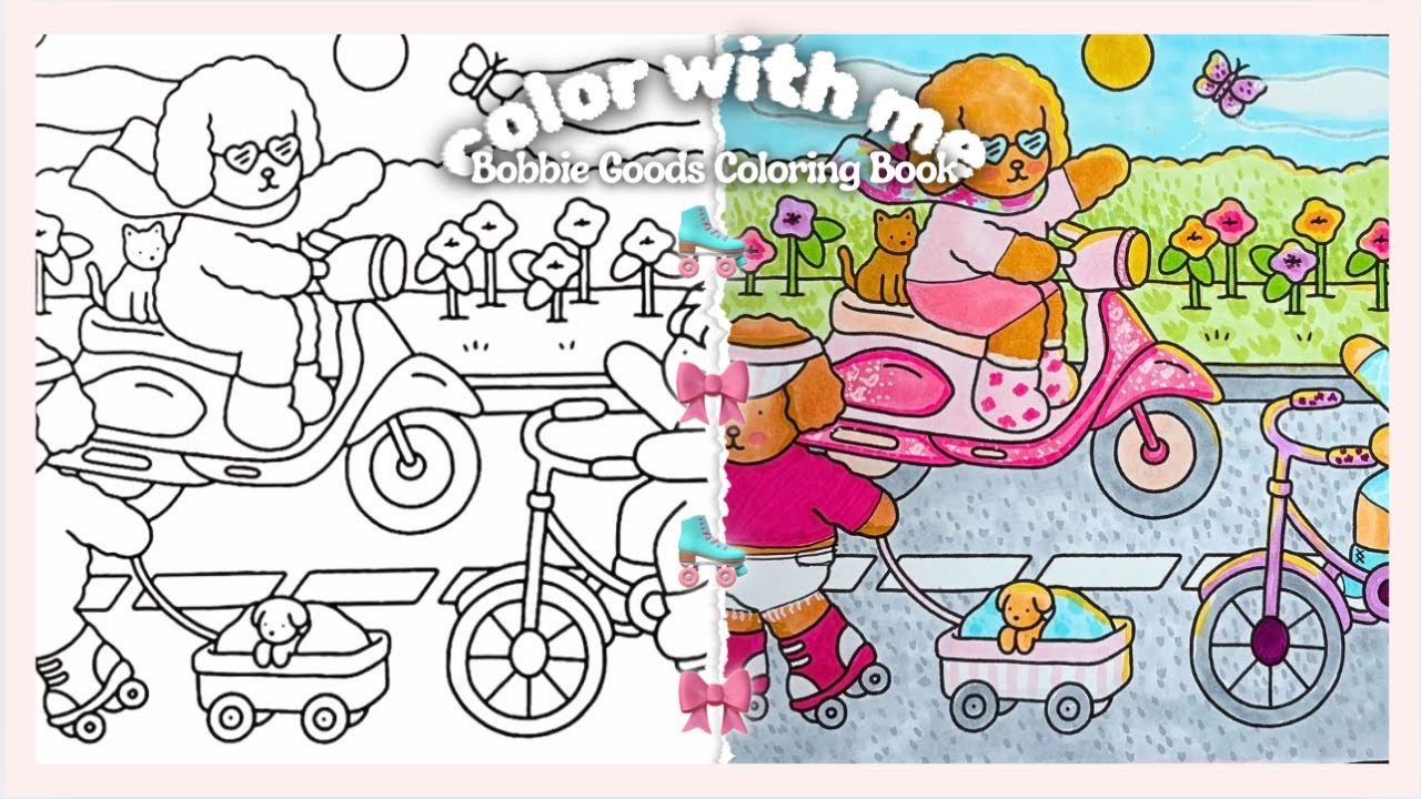 Color With Me 🛼 Bobbie Goods Coloring Tutorial | Morning Commute (ASMR)