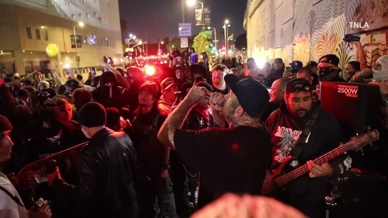 Punk Rock Concert Held in Middle of ICE Protest - DTLA