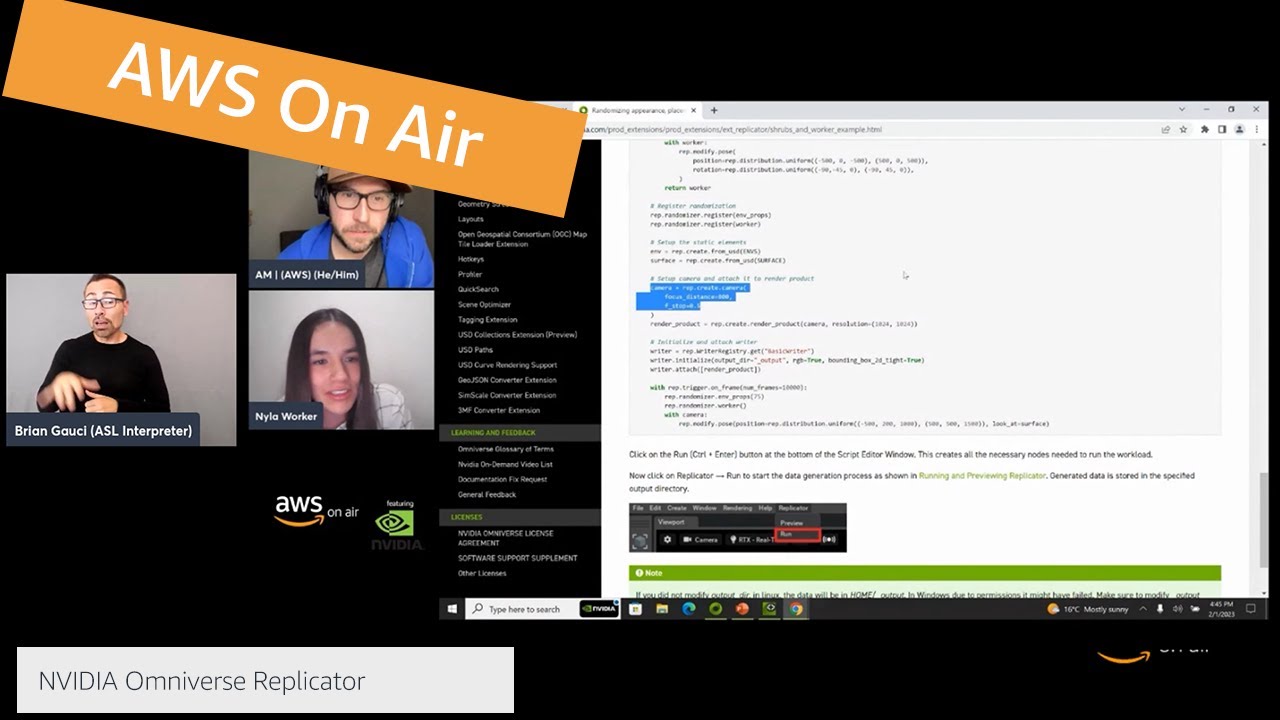 AWS On Air ft. NVIDIA Omniverse Replicator