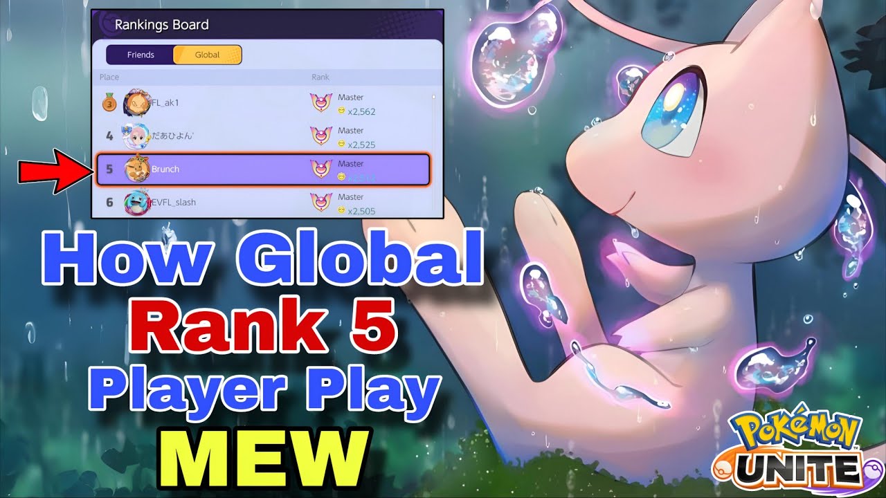 Watch How Global Rank 5 Player Dominates with MEW! | Pokemon Unite