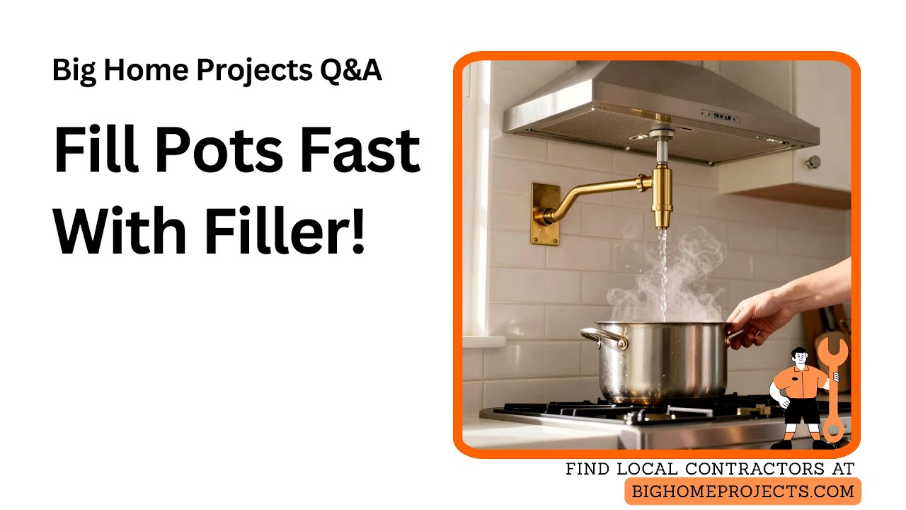Fold Down Pot Filler Hot Water Union Mounting Guide