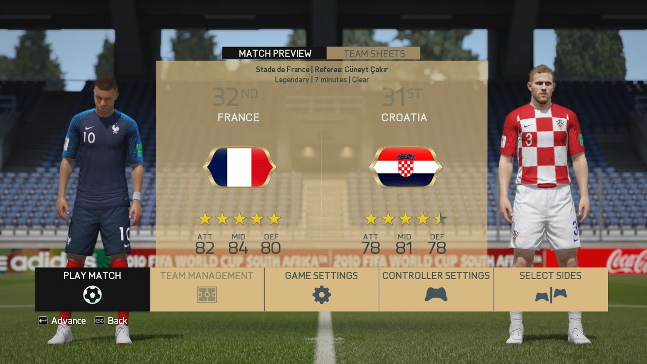 FINAL WORLD CUP 2018 &bull; FRANCE vs CROATIA &bull; FIFA 16 PC &bull; CLASSIC PATCH
