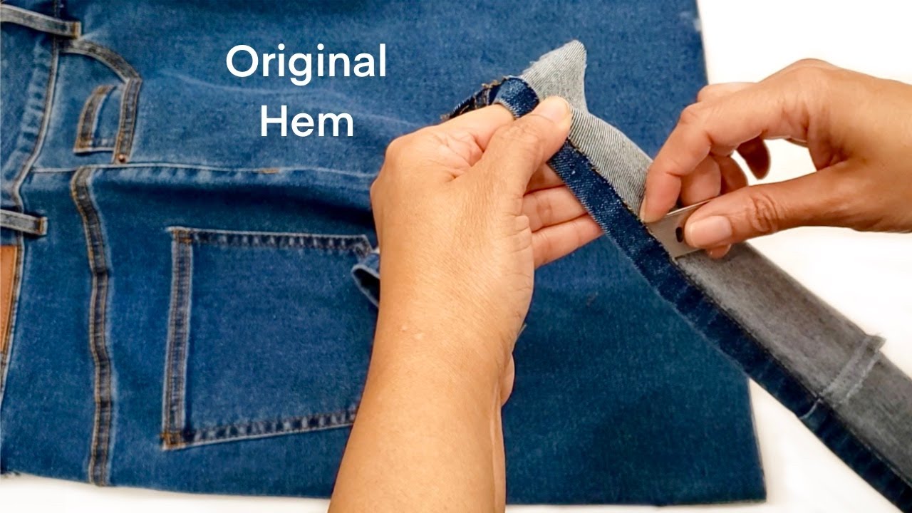 Eurohem on Denim Skirt - Keeping the original hem!