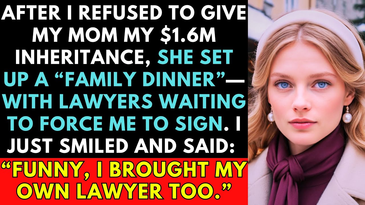 Mom Invited Me to “Dinner” to Steal My $1.6M Inheritance—But I Came Prepared