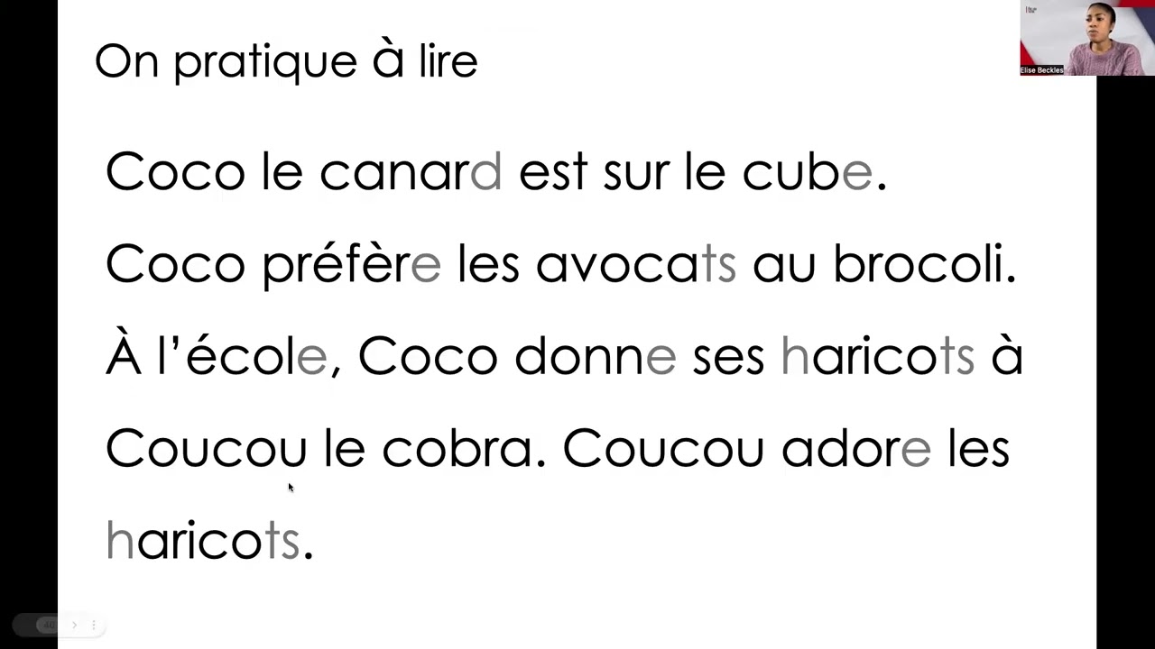 Le c dur (Learn to read in French)