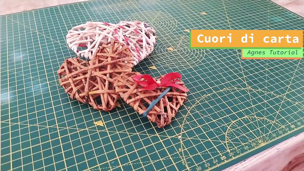 COME CREARE DEI CUORI CON LE CANNUCCE DI CARTA| Agnes Tutorial