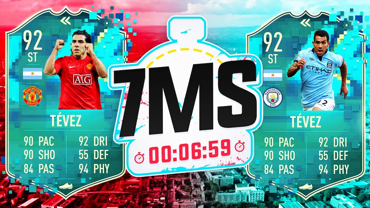 INSANE MANCHESTER DERBY SPECIAL CARLOS TEVEZ 7 MINUTE SQUAD BUILDER!! - FIFA 20 ULTIMATE TEAM