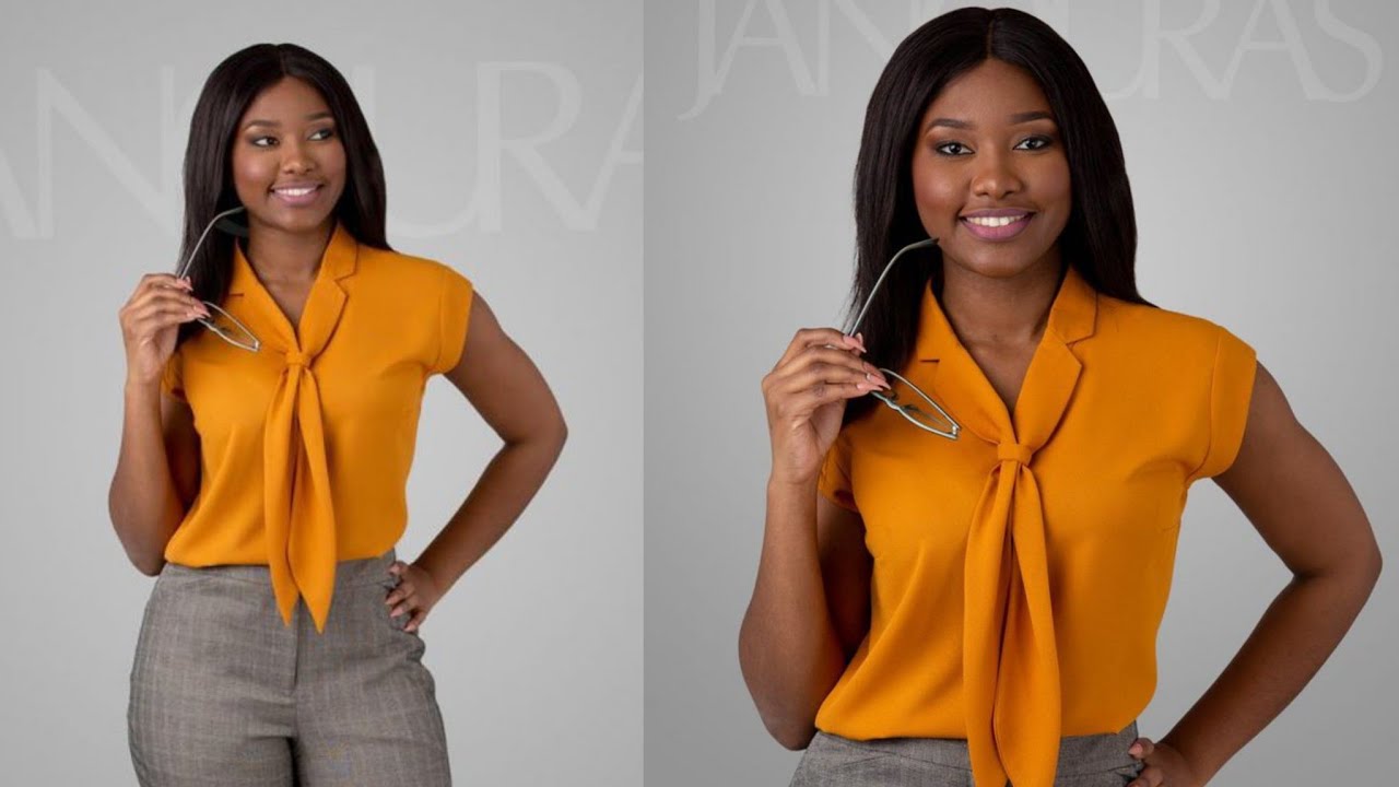 How to make an Elegant V NECK COLLAR TOP | V Neck Collar Tie Blouse Design
