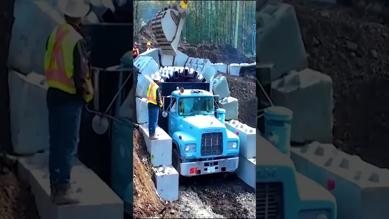 t&eacute;gnica para constru&iacute;r t&uacute;neles#trucks #trailer