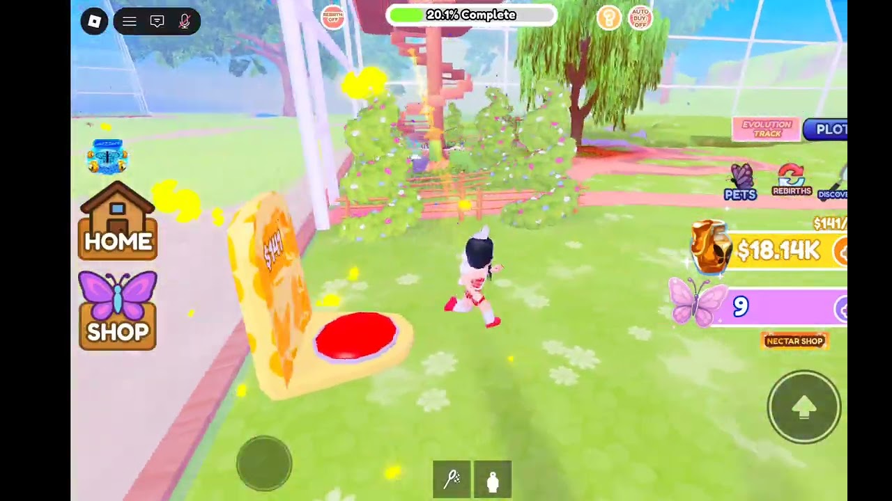 Playing Butterfly Tycoon on Roblox part 1