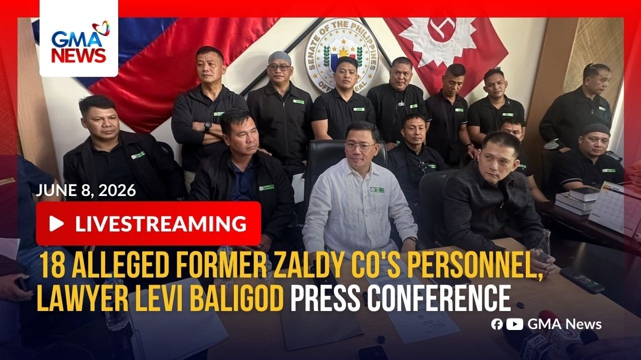 LIVE - 18 alleged former Zaldy Co's personnel and lawyer Levi... (June 8, 2026) | GMA News - Replay