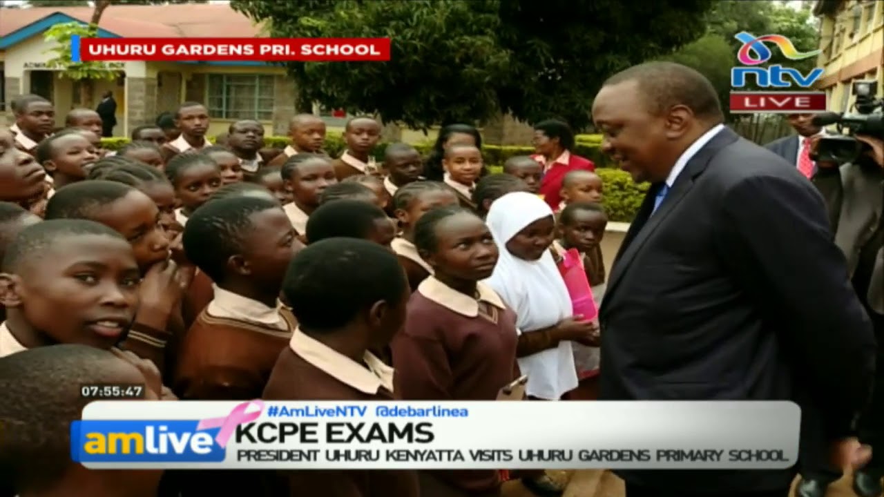 President Uhuru Kenyatta visits Uhuru Gardens Primary School