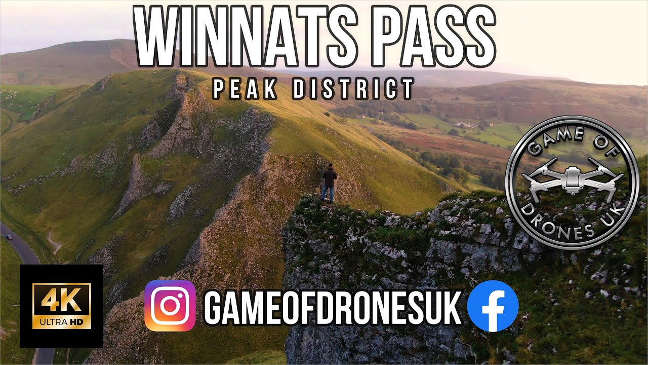 Winnats Pass - Peak District - Derbyshire Drone footage 4K
