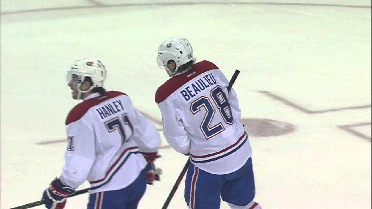 Beaulieu leaves game after blocking shot with hand