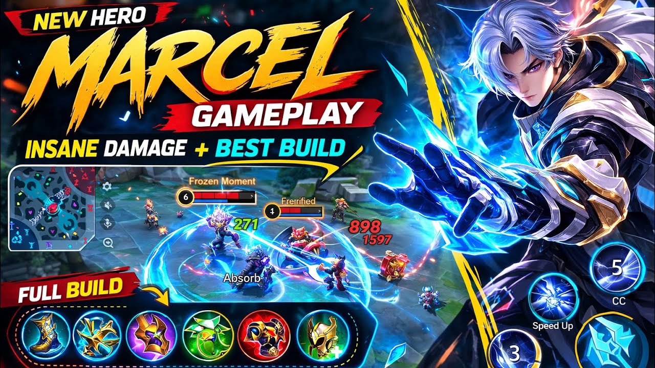 MLBB - NEW HERO MARCEL GAMEPLAY !! INSANE DAMAGE + BEST BUILD 2026 !! @gbgamer19 