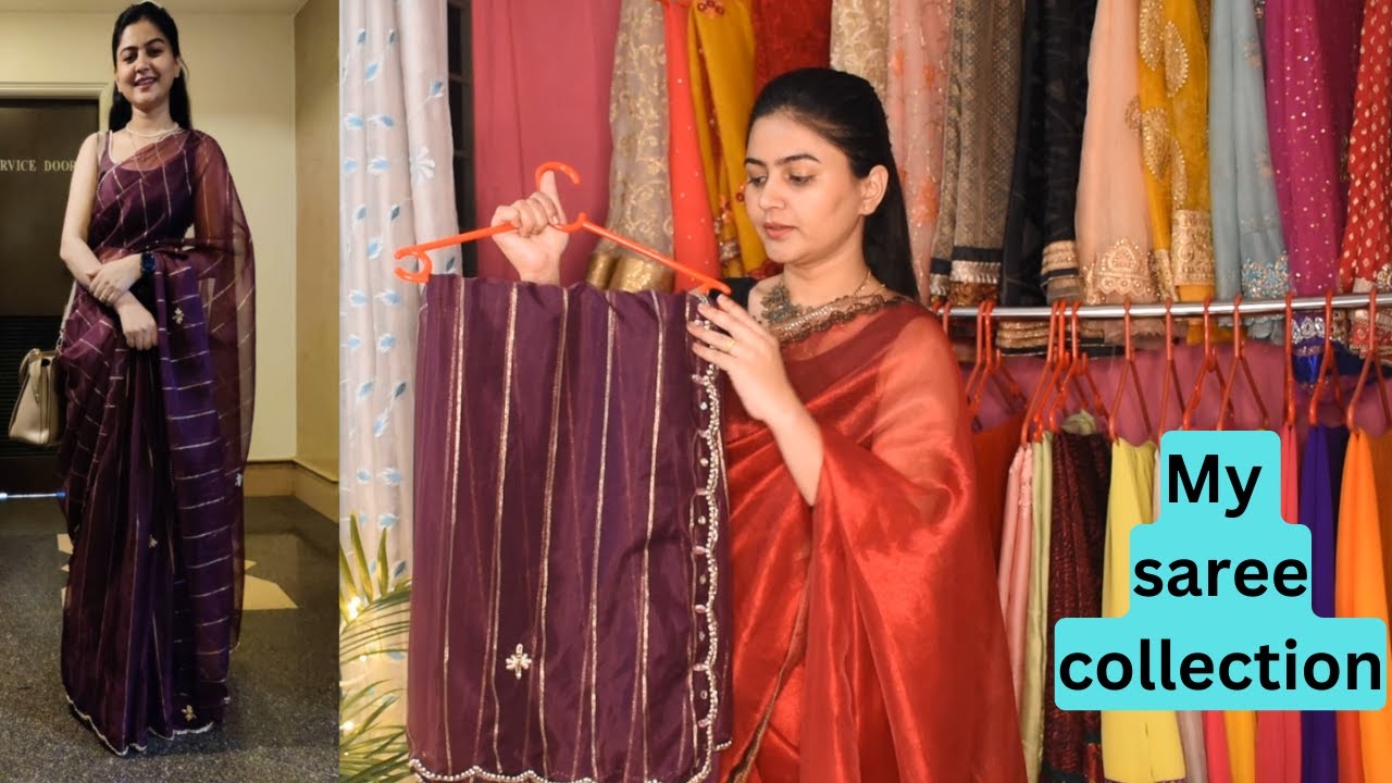My Saree collection - Sponsored by my Mom 🤣😂 | Functional Sarees | Synthetics collection