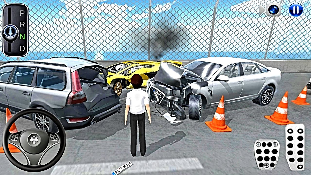 Car Crashes in New Eight Lane Highway - 3D Driving Class Police Car - 2025 Android iOS - Gameplay