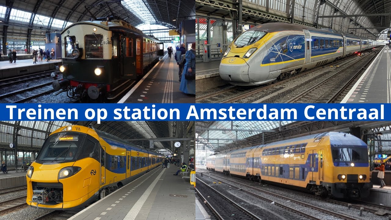 Treinen op station Amsterdam Centraal - 28 oktober 2023
