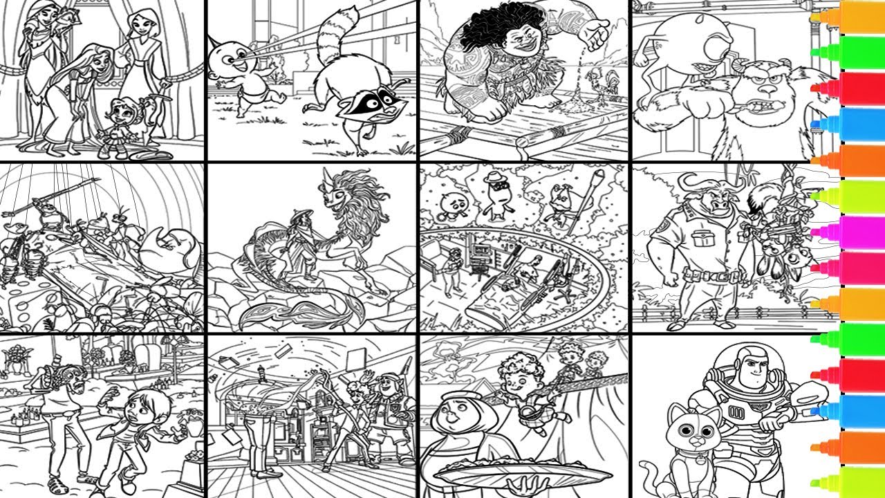 Coloring Wreck It Ralph, The Incredibles, Moana, Monsters Inc. | Disney Coloring Pages