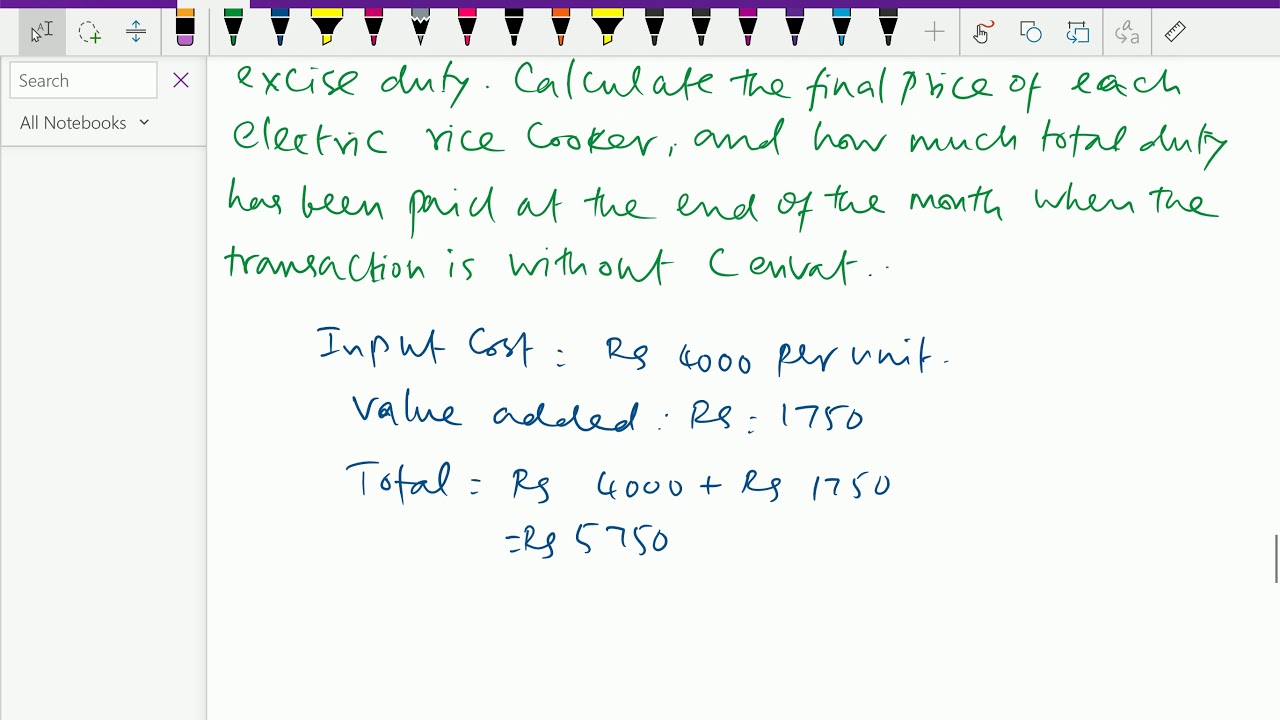 Business mathematics : - ( Excise Duty ; Solving problem ) - 52.