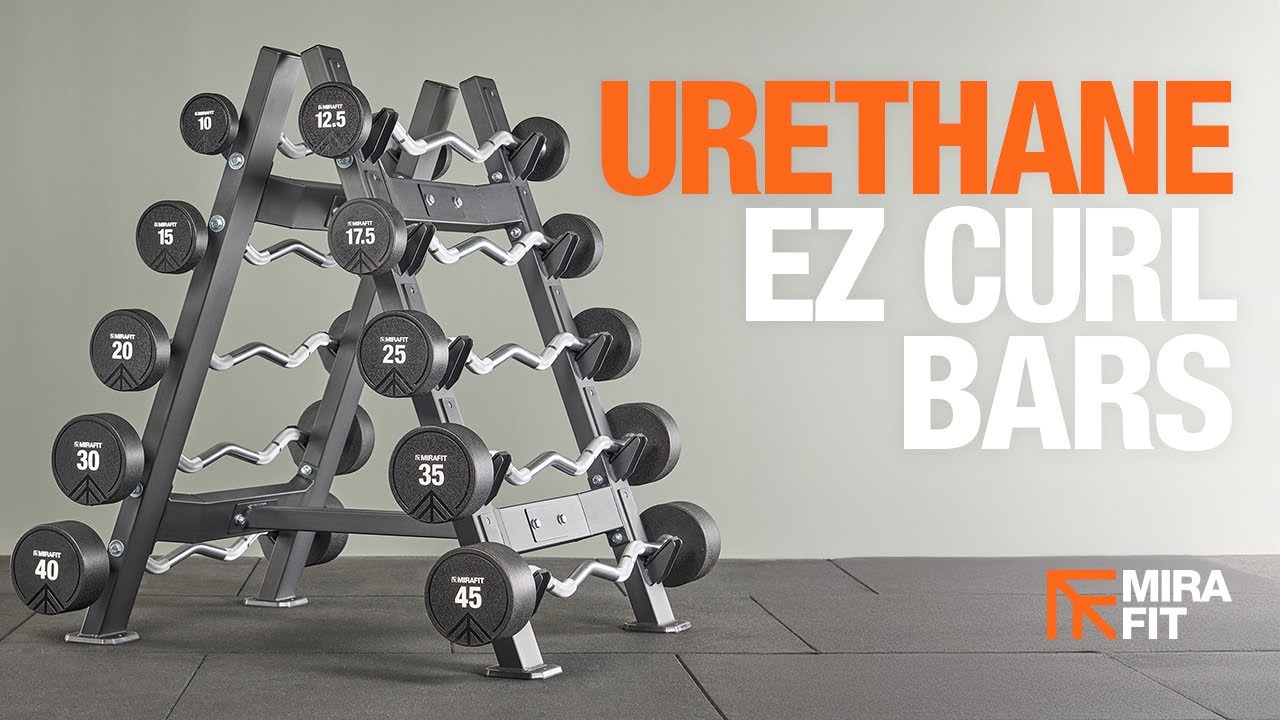 Mirafit Urethane Weighted EZ Curl Bars