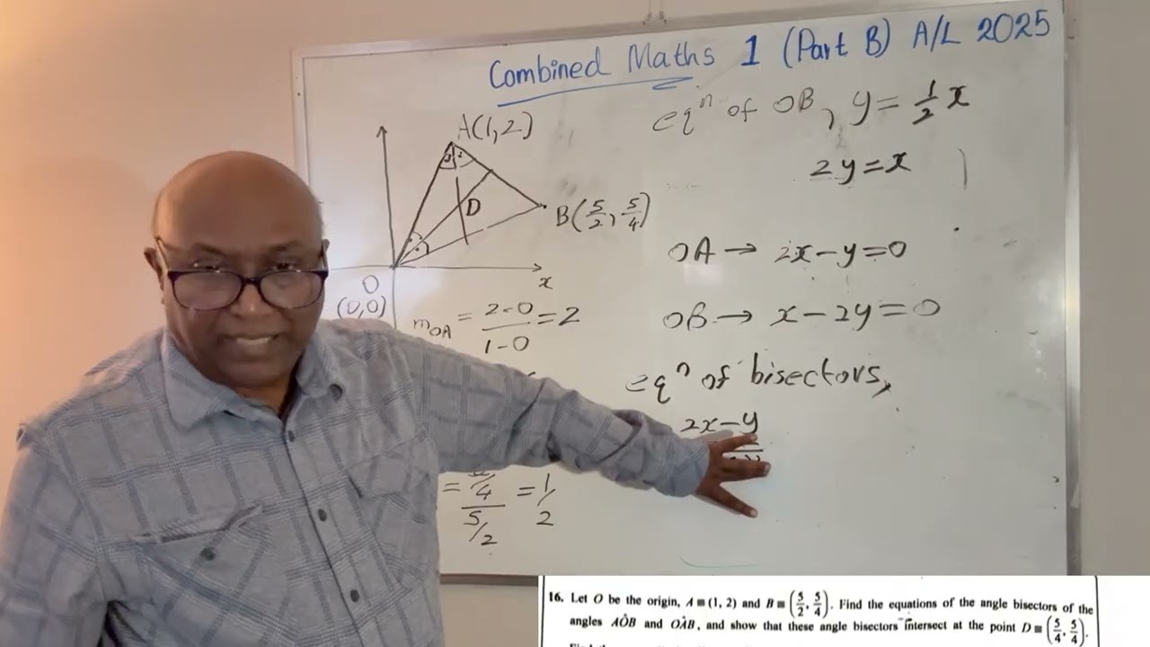 A/L 2025 Combined Maths (Pure) Part B Question 16