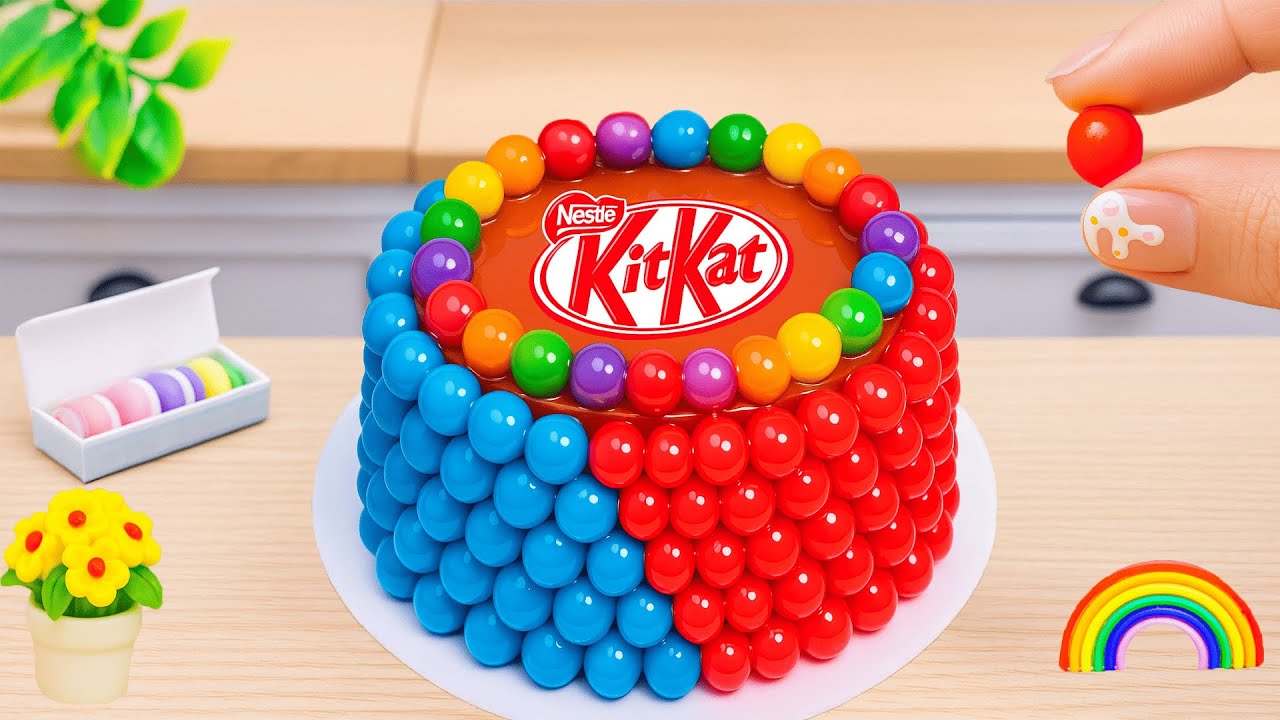 Magical Rainbow Cake🌈How To Make Blue & Red Rainbow Cake🌈HT Mini Cakes