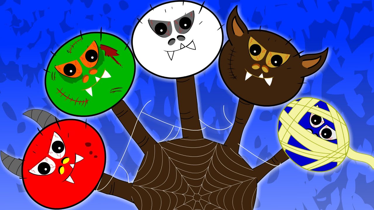 scary spiders finger family | nursery rhymes | scary videos | kids songs