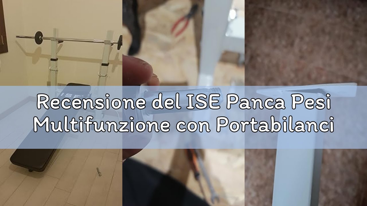 Recensione del ISE Panca Pesi Multifunzione con Portabilanciere, Panca per Sollevamento, Pesi Pieghe