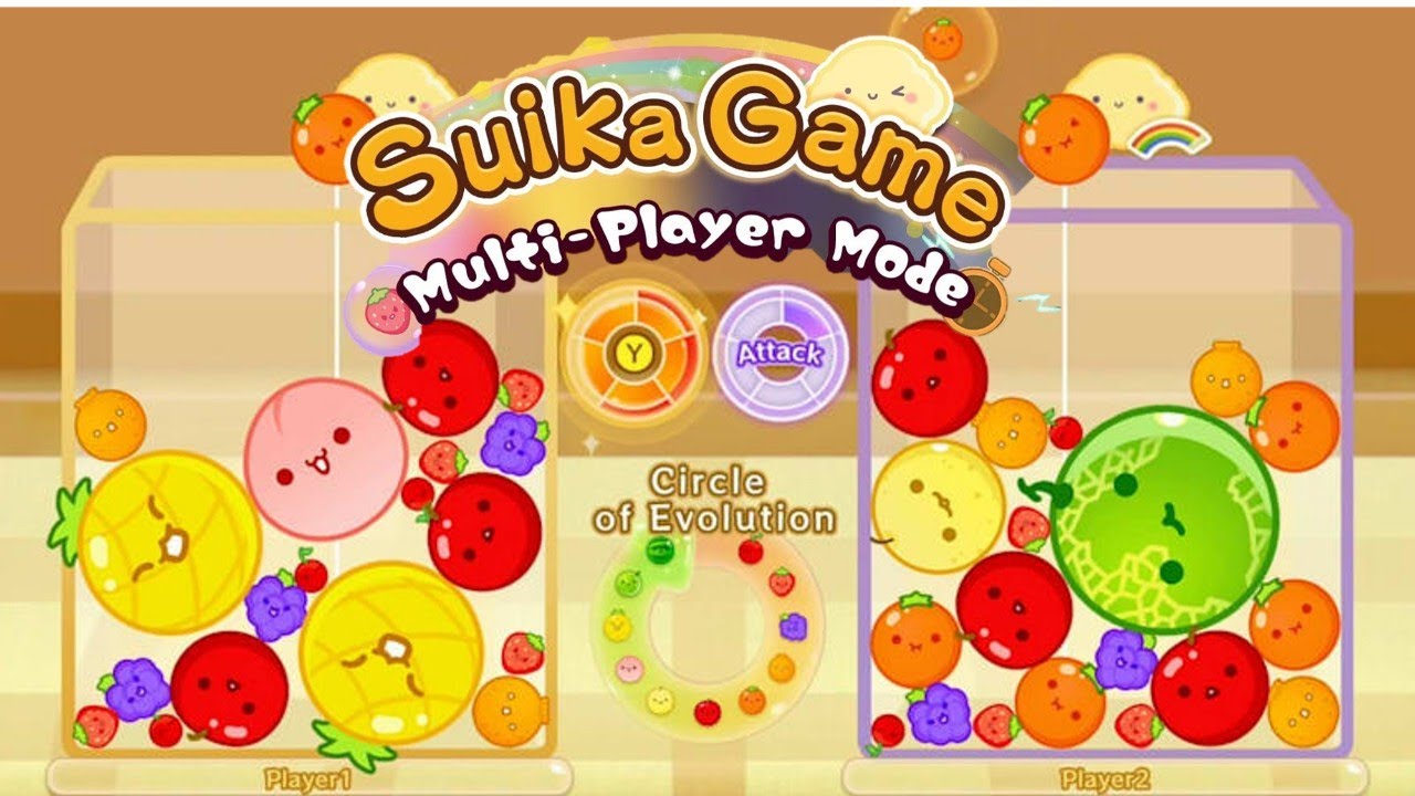 Suika Game: Diversión Doble, Modo 2 Jugadores 🍉🎮 Juego de la Sandia