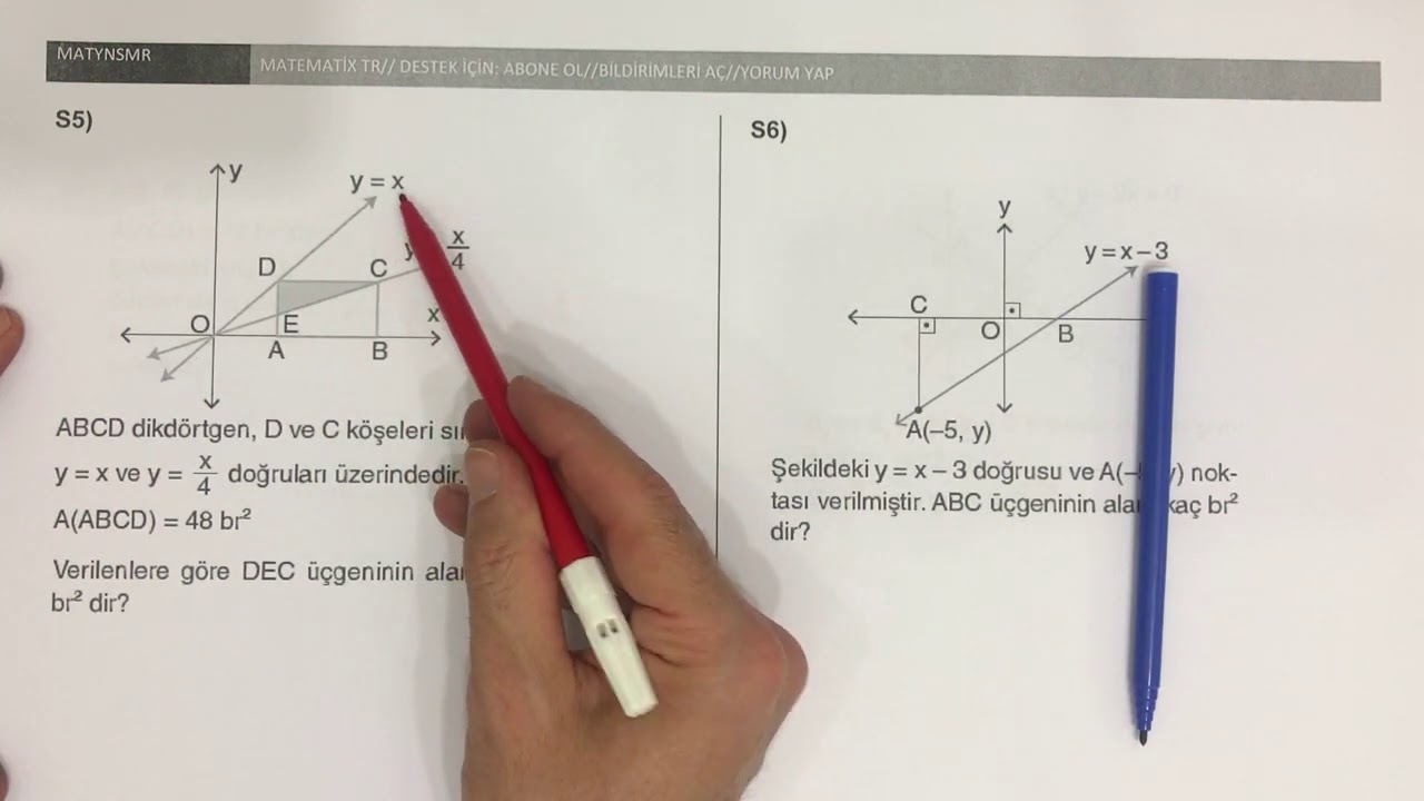 ANALİTİK GEOMETRİ -8 (Alan Soruları)