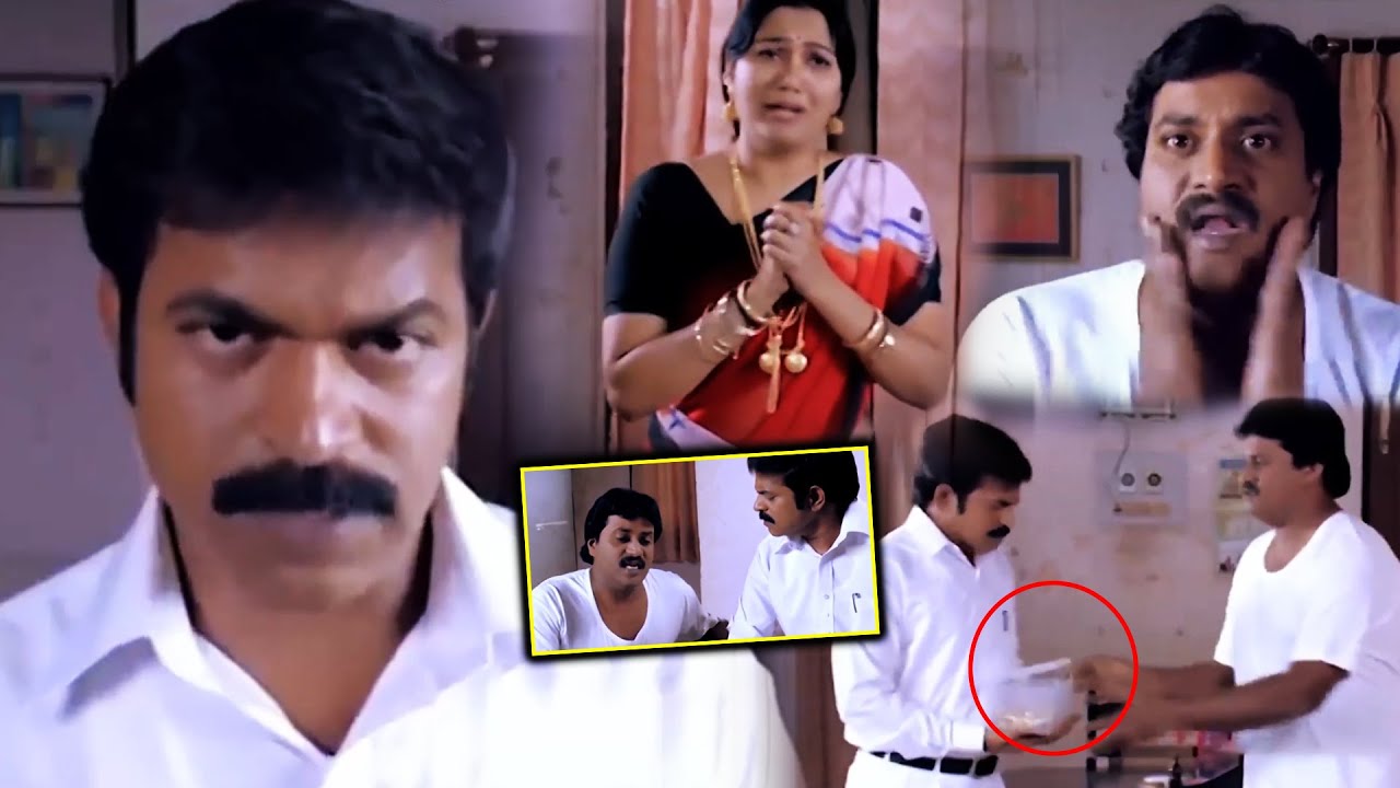 Sunil Requesting Brahmaji || Idi Sangathi Movie || Hema || Raja Ravindra || Telugu Super Hit Movies