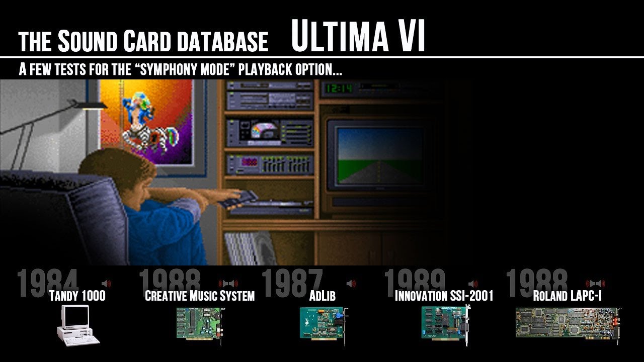 ULTIMA VI (Main Theme) Tandy 3-voice, Game Blaster, AdLib, SSI-2001 and Roland MT-32