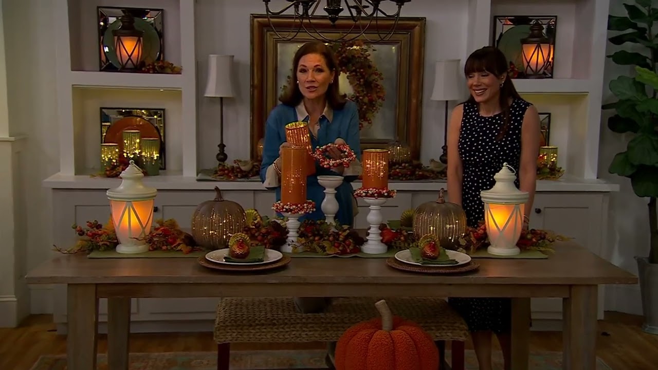 Set of 3 Illuminated Starry Night Hurricanes by Valerie on QVC