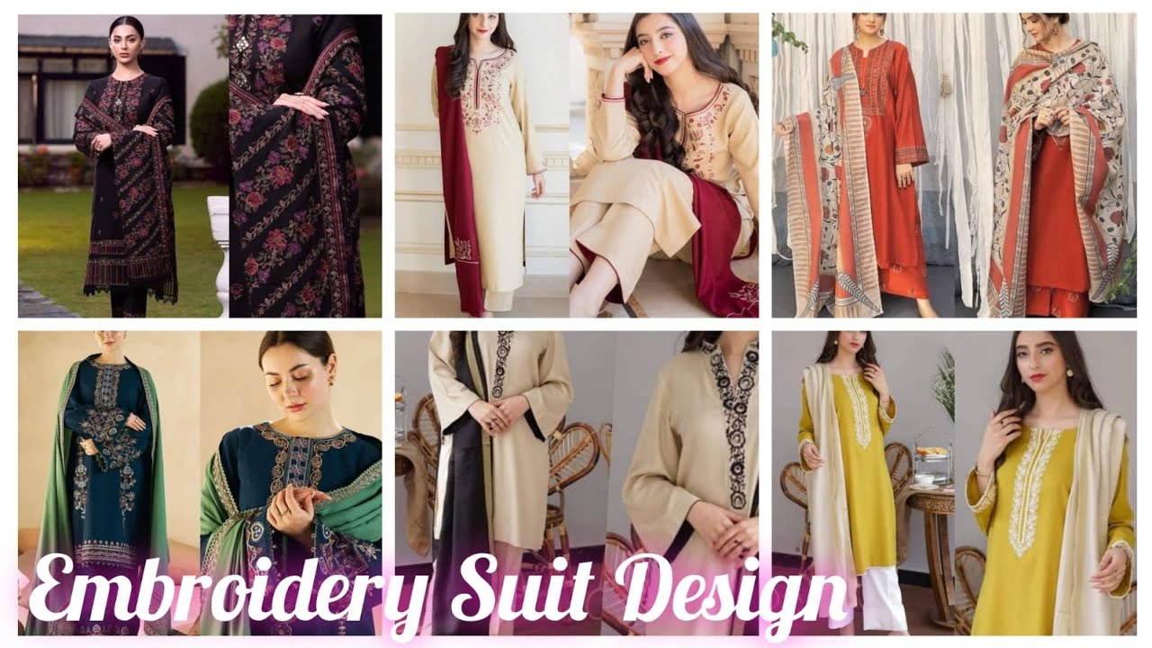 Handcrafted Embroidery Suits//Traditional Embroidery Suits//Luxury Embriodered Ensembles
