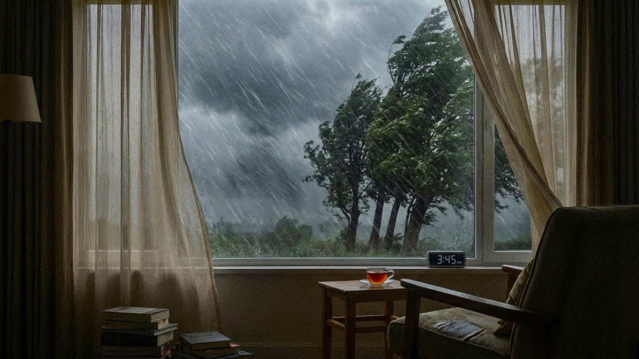 Deep relaxation: Piano music with a rainy atmosphere makes you comfortable, calm, sleepy