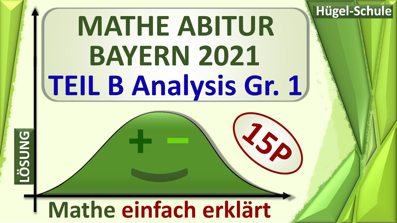 Abitur Mathe Bayern 2021 Prüfungsteil B | Analysis Aufgabengruppe 1 | komplette Lösung_