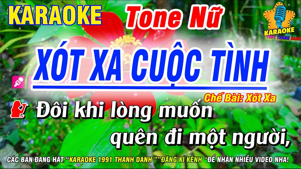Karaoke Xót Xa Cuộc Tình Tone Nữ | Đôi Khi Lòng Muốn Quên Đi Một Người  | Karaoke 1991 Thanh Danh