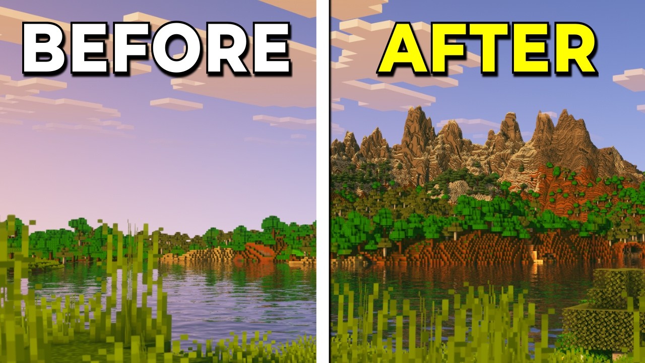 This is What Minecraft looks like with INFINITE Render Distance