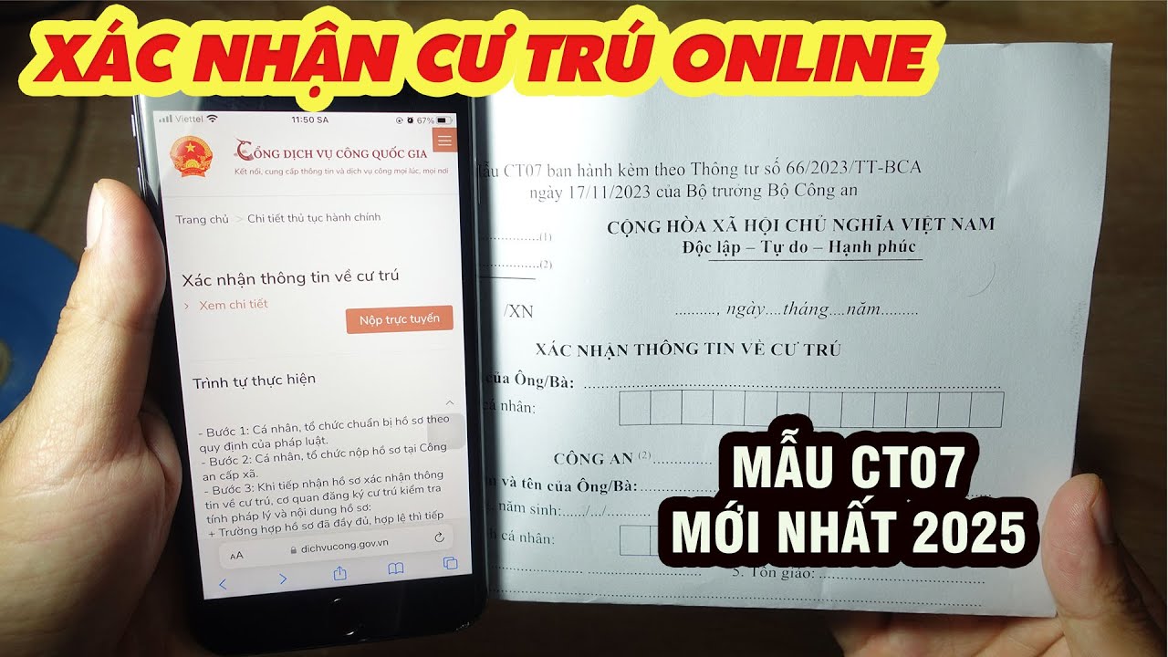 CÁCH XIN XÁC NHẬN THÔNG TIN VỀ CƯ TRÚ - CT07 ONLINE 2025
