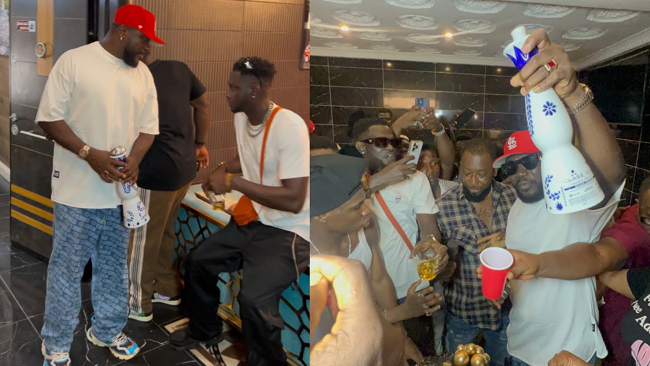 Millionaire Nhyiraba kojo celebrate his birthday party with his friends at his mansion in klagon