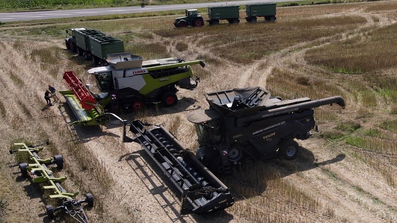 FENDT IDEAL 9T & CLAAS LEXION 6800TT bei der Raps Ernte / alte Aufnahme von 2021 / 4K