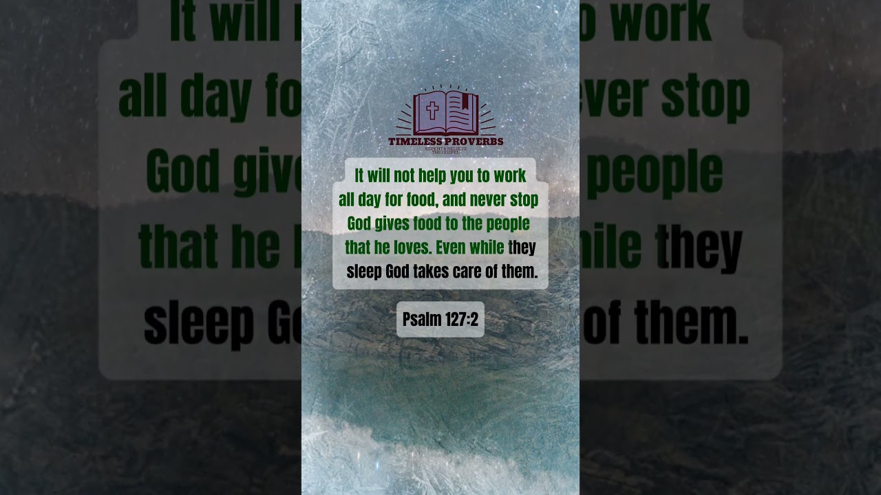 Have a good night everyone. Psalm 127:2 #bibleverse #motivation #short #viralvideo