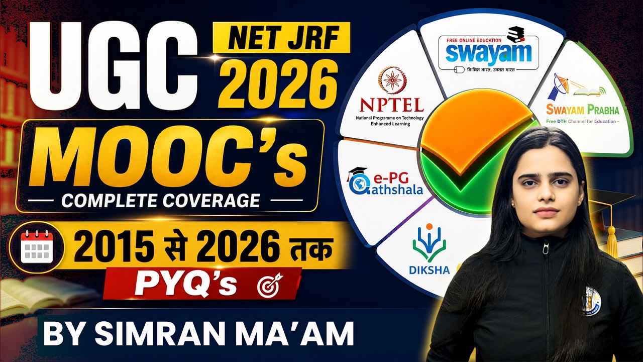 UGC NET Paper-1 2026 | NET/JRF ICT MOOCs Complete Coverage PYQs (2015-2026) | Simran Mam