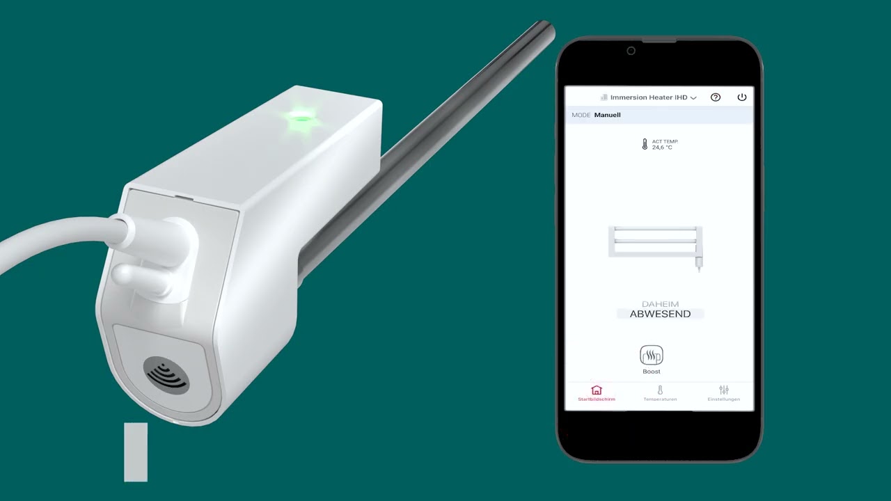 Résistance électrique IHD – Commande avec l’application Zehnder Connect